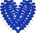 50pcs 2-1/2 Inch Blue Satin Ribbon Bows by Micomon