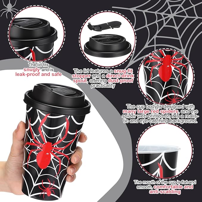 Yungyan 16 Sets Spider Party Favors Goodie Cups - Image 3