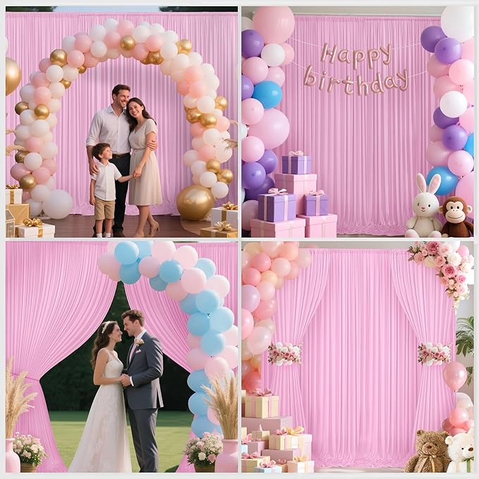 30x10ft Backdrop Curtains for Parties, 6 Panels 5x10ft Photography Backdrop - Image 7