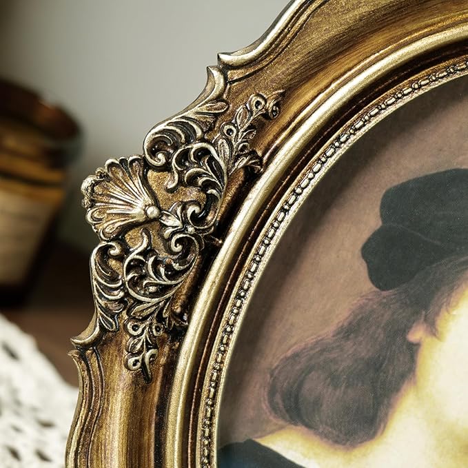 Cuspin 5x7 Gold Frames Vintage Picture Frame, Bronze Gold 5 by 7 Picture Frame - Image 4