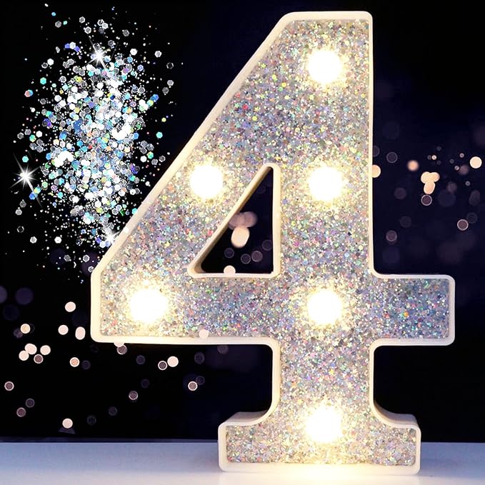 Pooqla Marquee Light up Numbers, Lighted Numbers by Pooqla