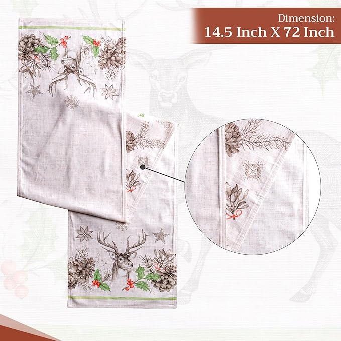 Maison d' Hermine Table Runner 100% Cotton Double Layer Table Runners 72 inches - Image 4