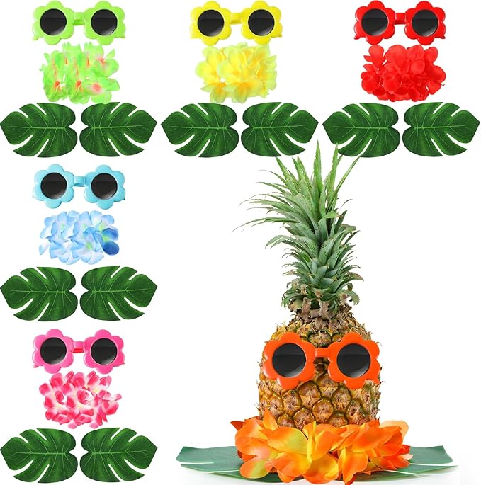 6 Sets Hawaiian Table Centerpieces Pineapple Luau Party Table Decorations by Rotatingpals