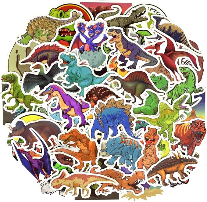 QTL Dinosaur Stickers for Kids Boys Dino Stickers for Water Bottles Laptop by QTL