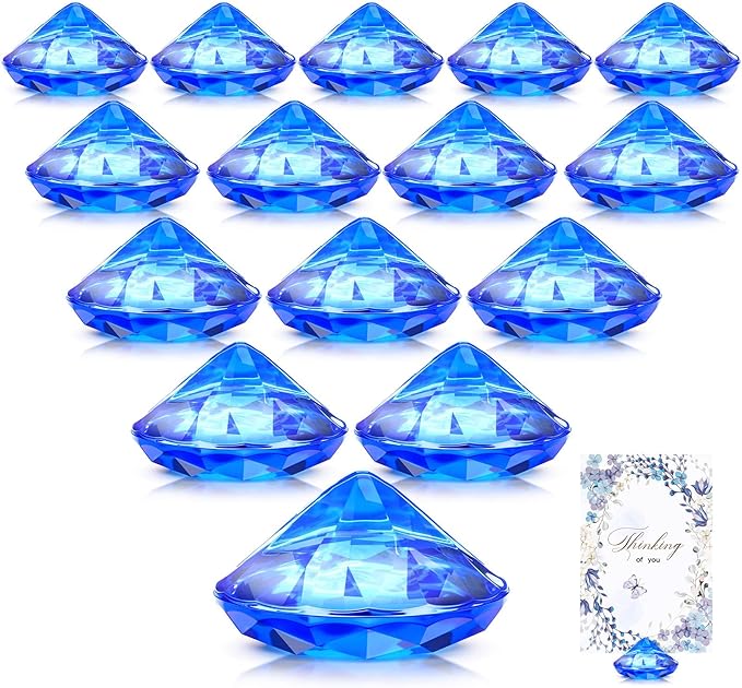 Boao 24 Pack Diamond Place Card Holders Acrylic Table Number Holder Card Stands by Boao