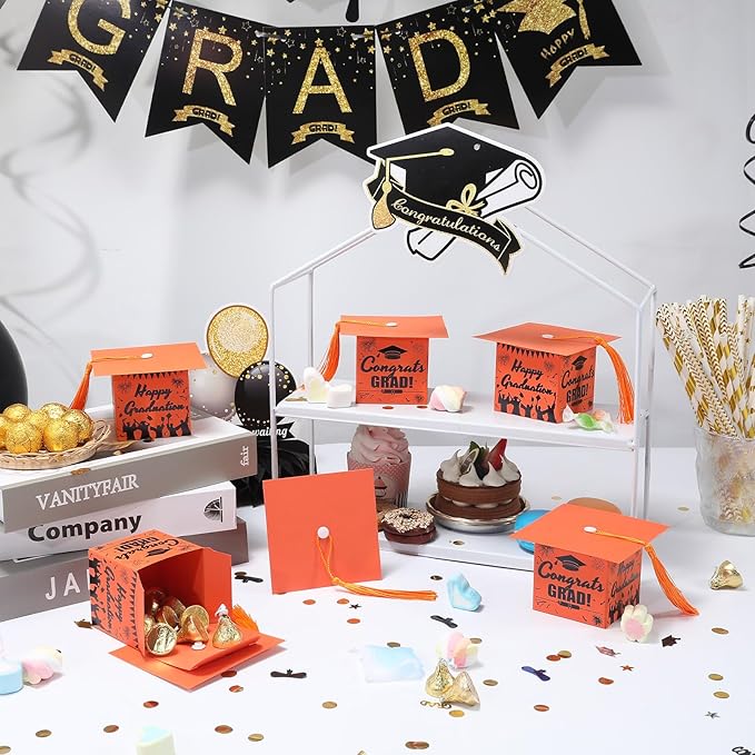 COTOPHER 36 Pack Mini Graduation Cap Gift Boxes - Image 2
