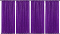 JYFLZQ Purple Sequin Backdrop Curtains 2ft x 8ft 4 Panel Glitter Photo Booth by JYFLZQ