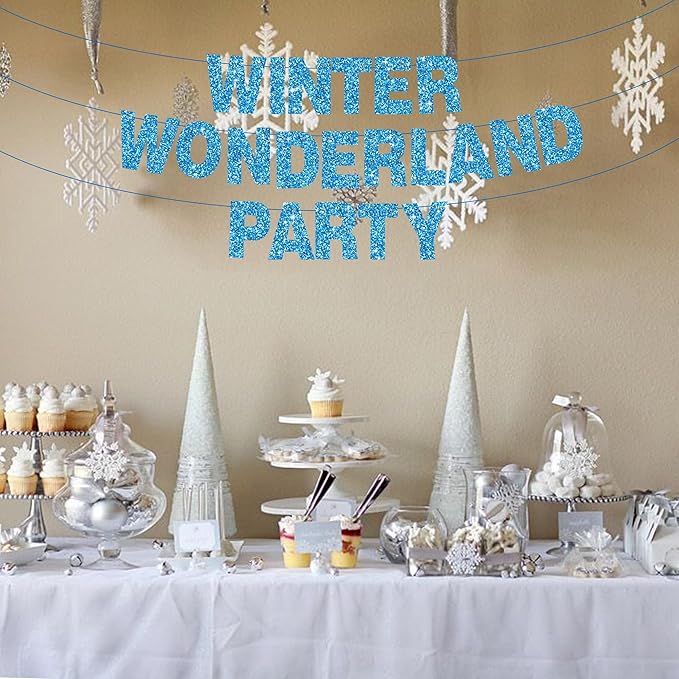 BEISHIDA 116 PCS Glitter Sky Blue DIY Letter Banner Kit Make Your Own - Image 5