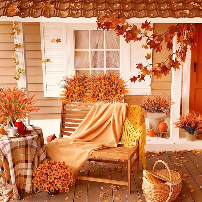 Faux Fall Flowers Outdoor - Image 9
