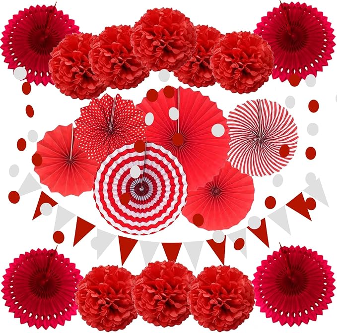 ZERODECO Party Decoration, Garlands String and Triangle Bunting Flags by ZERODECO
