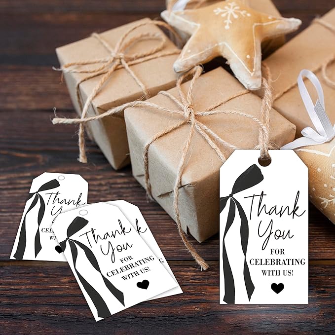 Thank You Gift Tags with String, 2x3.5 Inch Thank You - Image 6