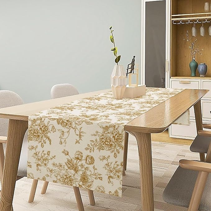 Retro Floral Table Runner, 13x90 Inch - Image 6