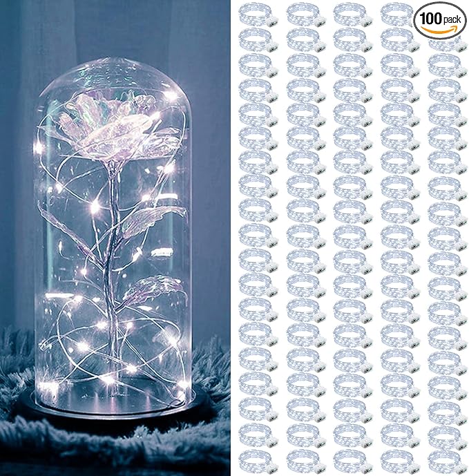 ZGWJ 100 Pack Fairy Lights Battery Operated, 7ft 20 Mini LED Fairy String by ZGWJ