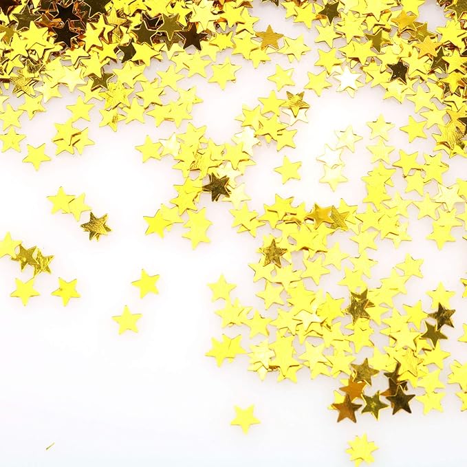 Tegg Star Confetti 30 Grams 6mm Gold and Silver Stars Sequin Metallic Foil - Image 6