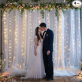 20x10ft White Tulle Backdrop Curtains by Gogoparti