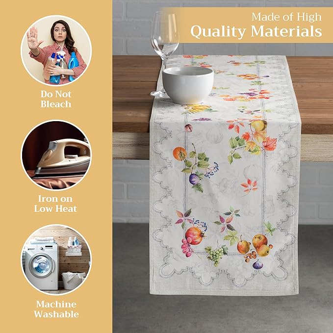 Maison d' Hermine Table Runner 100% Cotton Double Layer Table Runners 108 - Image 3