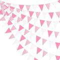 32Ft Hot Pink Plaid Checkered Pennant Banner Fabric Gingham Triangle Flag by pinkblume