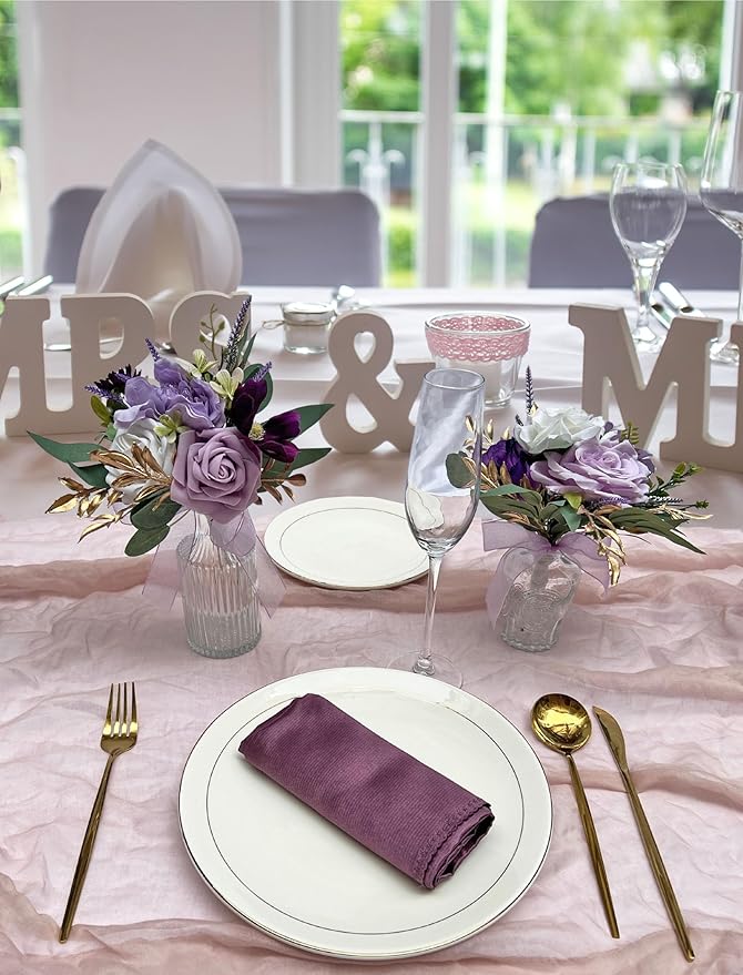 CherishedMoments Set of 6 Assorted Flower Centerpieces Mini Floral Wedding - Image 4