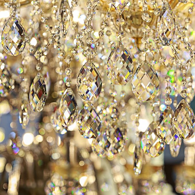 48 Pcs Chandelier Crystal Replacement 38 mm Teardrop & Icicle Crystal Prisms - Image 4