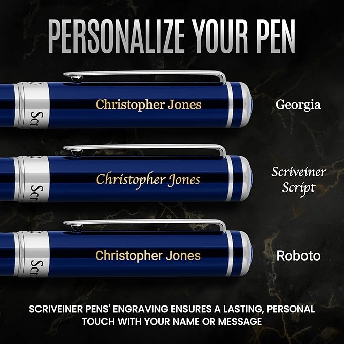Scriveiner Personalized Midnight Blue Pen - Image 2