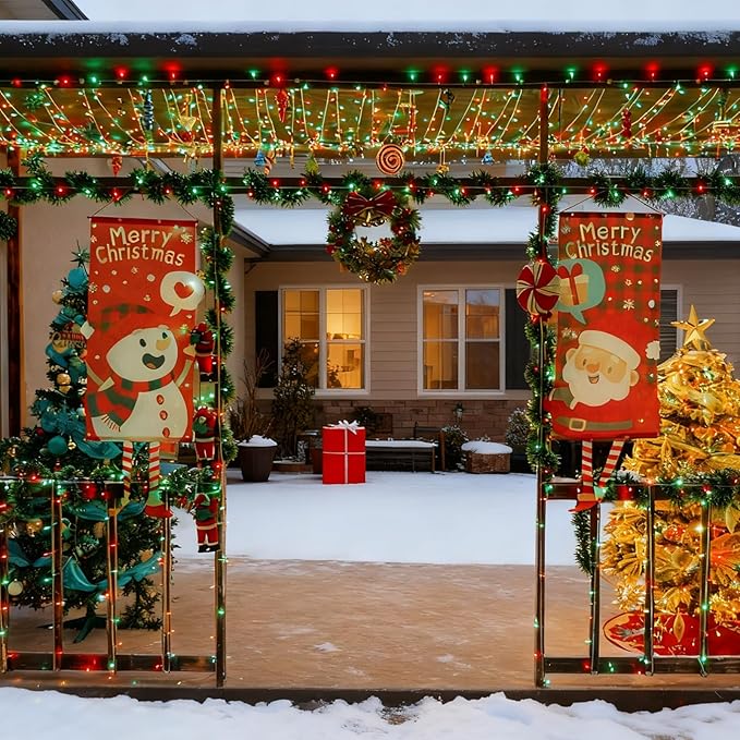 YEGUO 165ft 500 LED Red and Green Christmas Lights Outdoor Waterproof, 8 Modes - Image 7