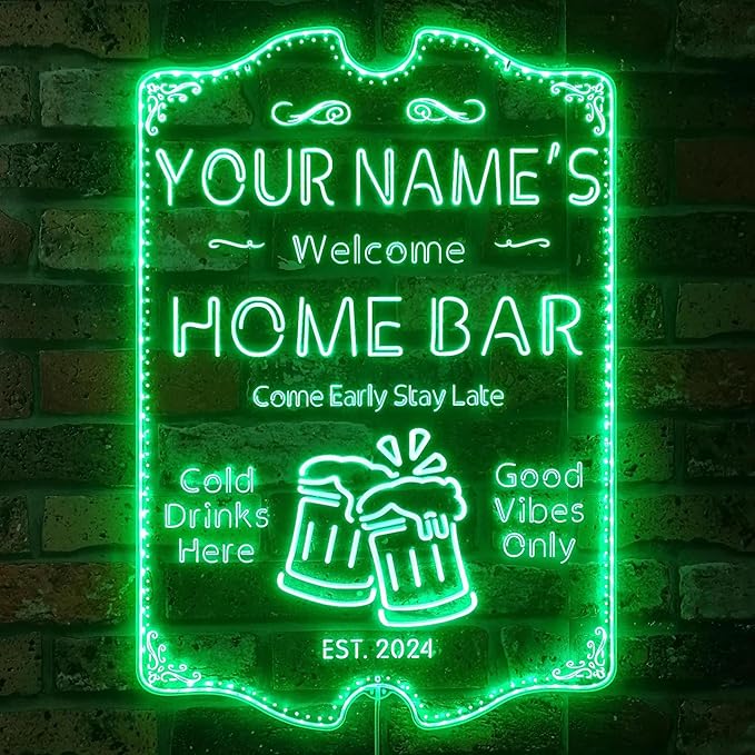ADVPRO Personalized Your Name Home Bar RGB Dynamic Glam LED Sign by ADVPRO
