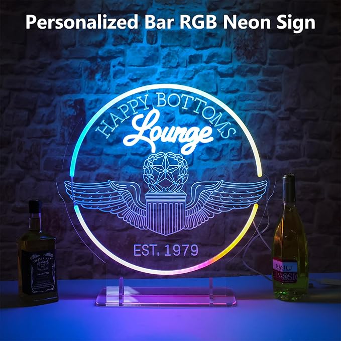Custom Lounge Neon Sign for Home Bar Wall Decor, Personalized LED Neon Bar Name - Image 2