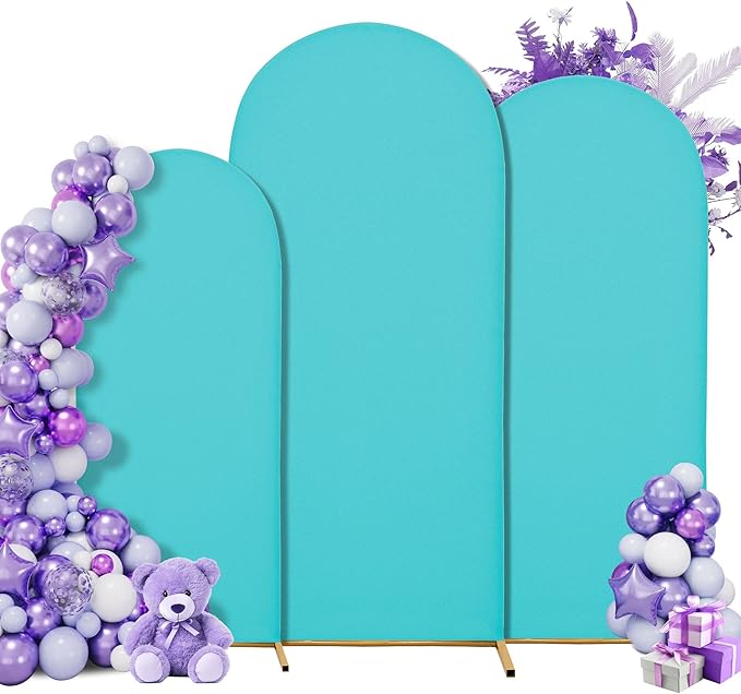 Wedding Arch Cover 7.2FT 6.6FT 6FT Arch Backdrop Cover Spandex Fitted Arch Cover by Unknown