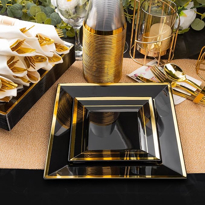 Goodluck 352 Piece Black Dinnerware Set - Image 3