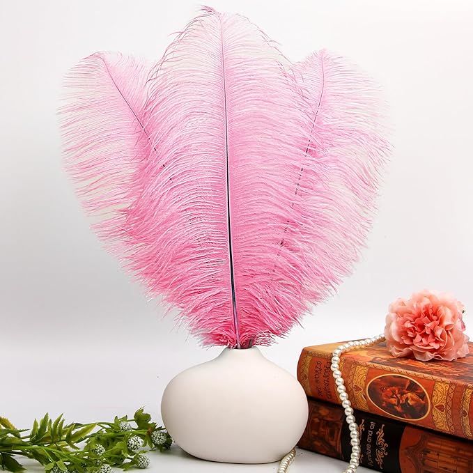 THARAHT 12PCS Ostrich Feathers Natural Bulk 12-14Inch - Image 5