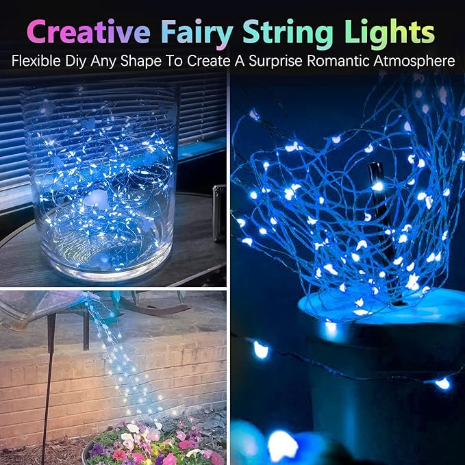 2 Pack Each 33Ft 100LED Battery Operated Fairy Lights - Image 4