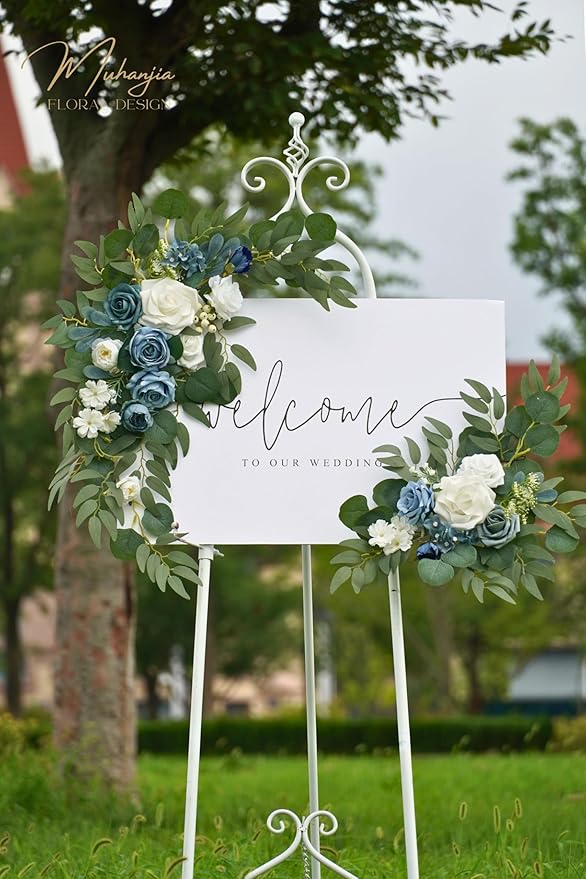 Wedding Sign Faux Flower Swag for Ceremony Party Reception Entrance Floral - Image 5