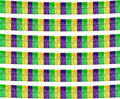 6 Pack 10 Feet Mardi Gras Foil Fringe Garland Metallic Tinsel Streamers Banner by Clayghsen