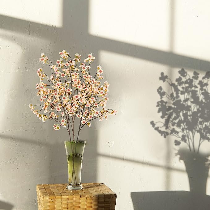 Uieke 3PCS Silk Cherry Blossom Branches, 40.5in Artificial Cherry Blossom - Image 9