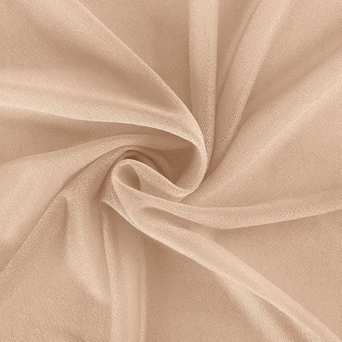 Fall Nude 2 Panels Wedding Arch Draping Fabric 29" x 20Ft Sheer Drapes Outdoor - Image 5