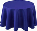 Biscaynebay Textured Fabric Round Tablecloths 70", Royal Blue Water Resistant by Biscaynebay