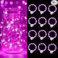 pozzolanas 12 Pack Pink Battery Operated String Lights - 7ft Waterproof Fairy by pozzolanas
