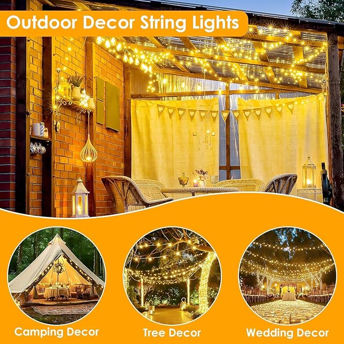 2Pack Each 66Ft 200 LED Fairy Lights Plug in - Image 8