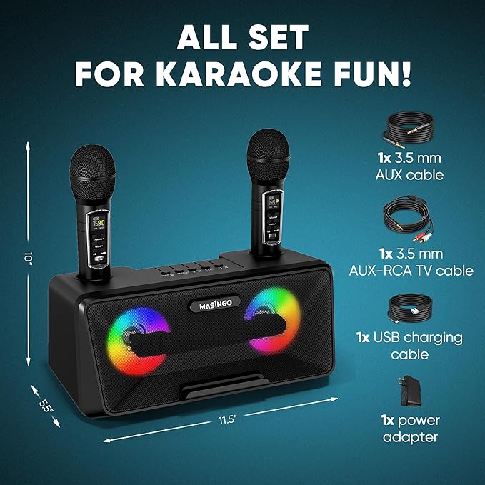 MASINGO Karaoke Machine for Adults and Kids - Image 9