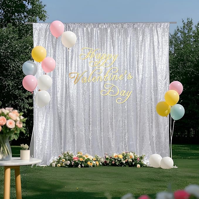 SquarePie Sequin Backdrop Not See Through Thick Background Glitter Curtain - Image 2