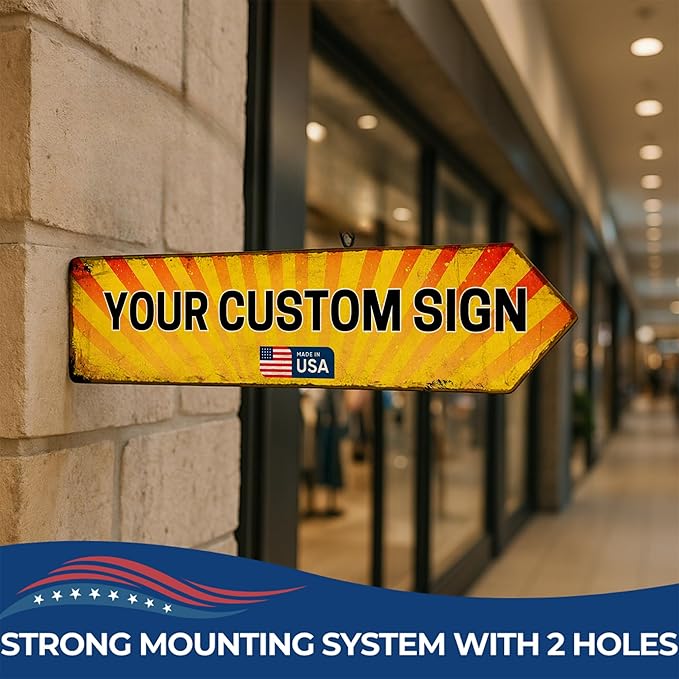 Custom Left Arrow Metal Sign by DC | Directional Signs - Image 7