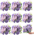 Zeyune 8 Pcs Wedding Silk Flowers Fake Silk Flowers Faux Bouquet Hydrangea by Zeyune