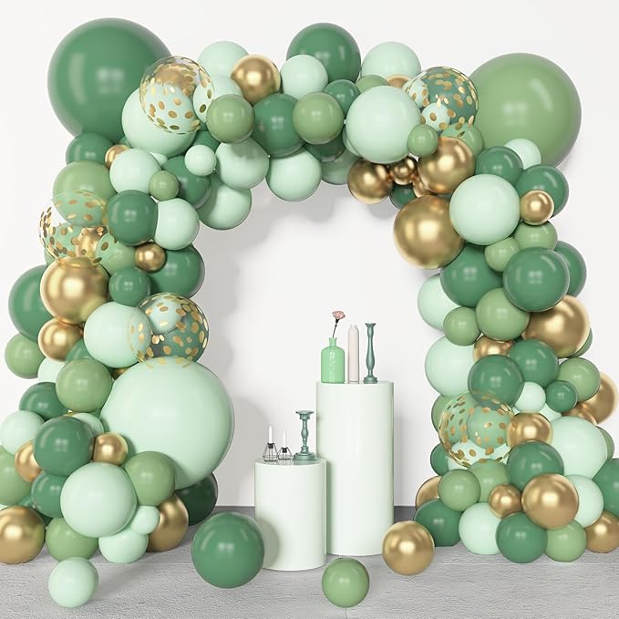 Amandir 153pcs Sage Green Balloon Garland Arch Kit, Different Sizes 18 12 10 5 - Image 7