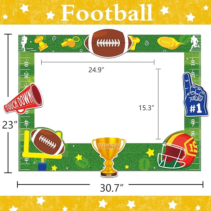 Super Bowl Game Photo Frame Party Supplies Decoration Large Size, Football - Image 4