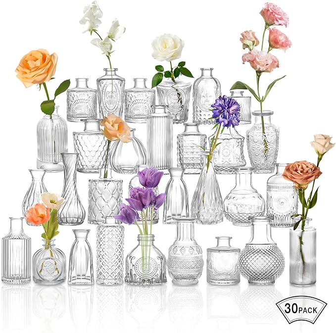 Glass Bud Vase Clear Bud Vases Set of 30 by ODDMUCK