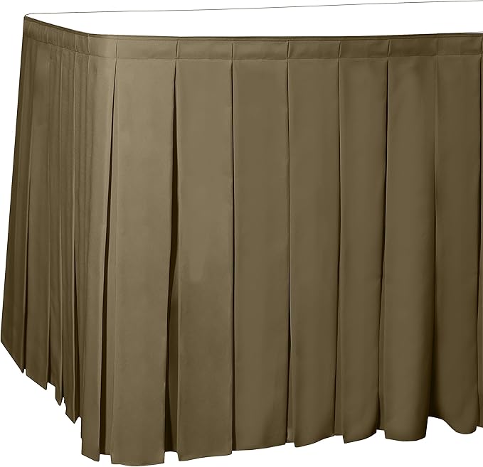 Ultimate Textile Pleat Polyester Fabric Table Skirt by UltimateTextile