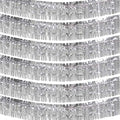 We Moment 6 Pack 10 Feet Silver Foil Fringe Garland Metallic Tinsel Banner Wall by We+Moment