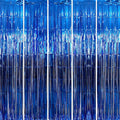 GOER 3.2 ft x 9.8 ft Metallic Tinsel Foil Fringe Curtains Party Photo Backdrop by GOER