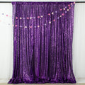 ShinyBeauty Sequin Backdrop Curtain Purple 5FTx10FT Sparkly Wedding Drapes by ShinyBeauty