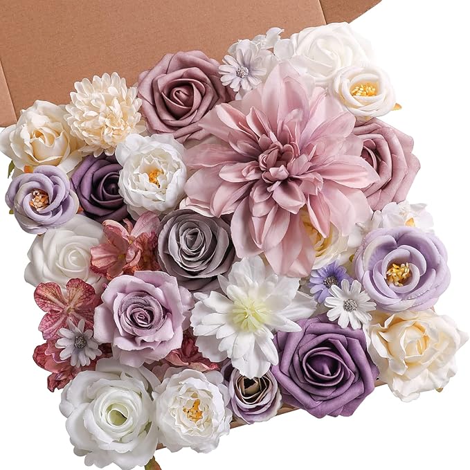 Serra Flora Artificial Flowers Combo Box Set Faux Flowers Bulk Flower Leaf by SerraFlora